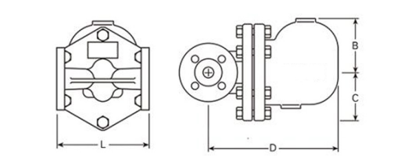 Structural drawing FT44HS-IV Steam Trap
