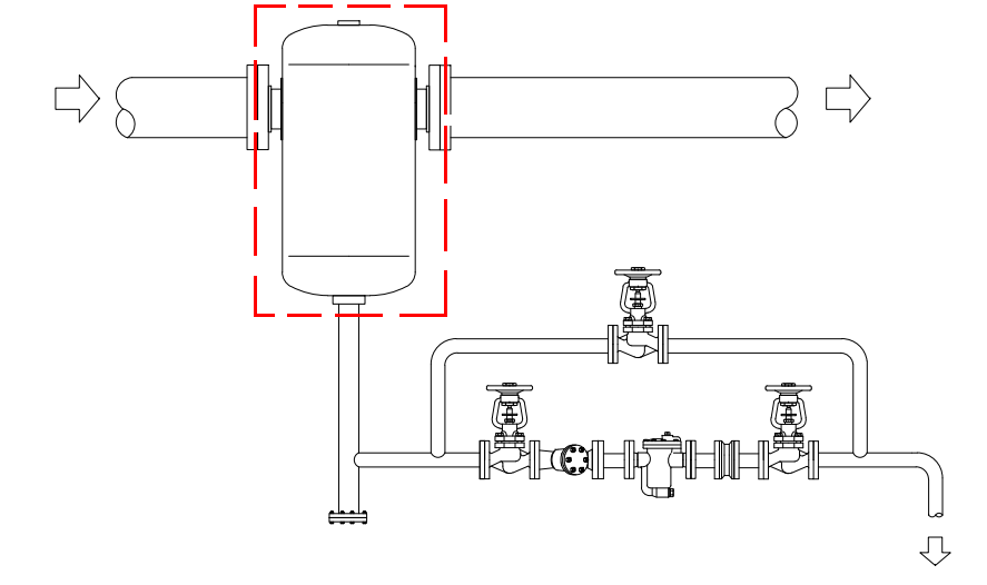 strainer application drain seperator