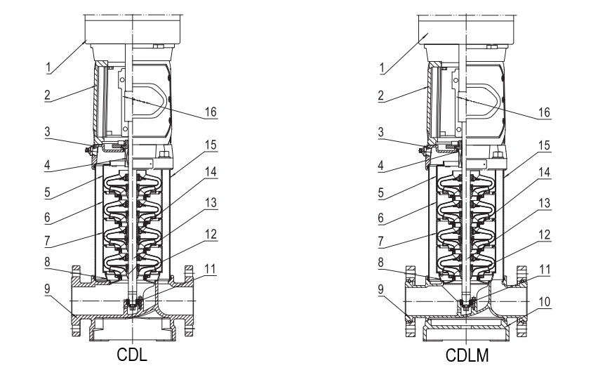 diagram CDL/M Pump