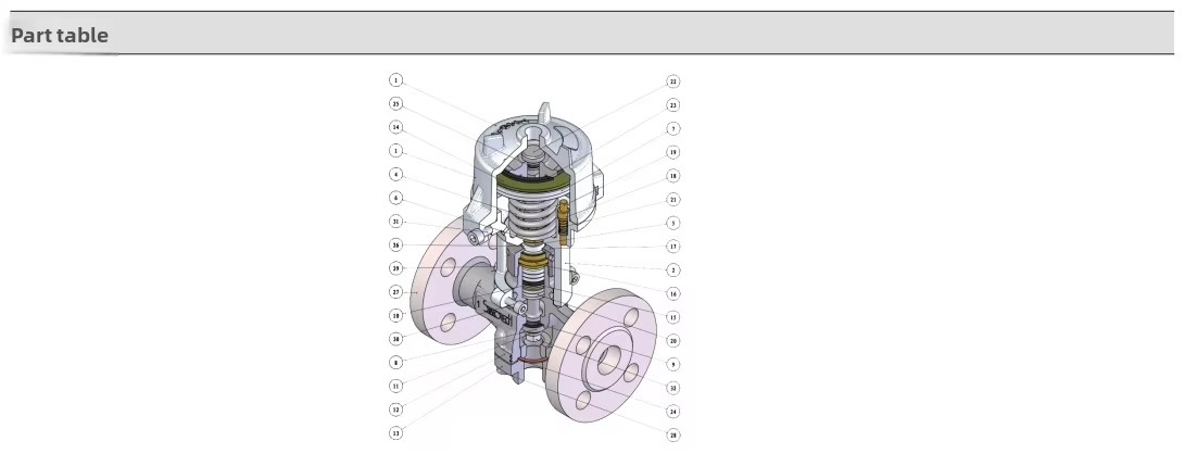 working drawing cutoff valve