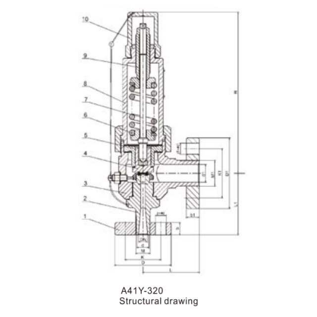 Structure Diagram A41/Y Safety valve