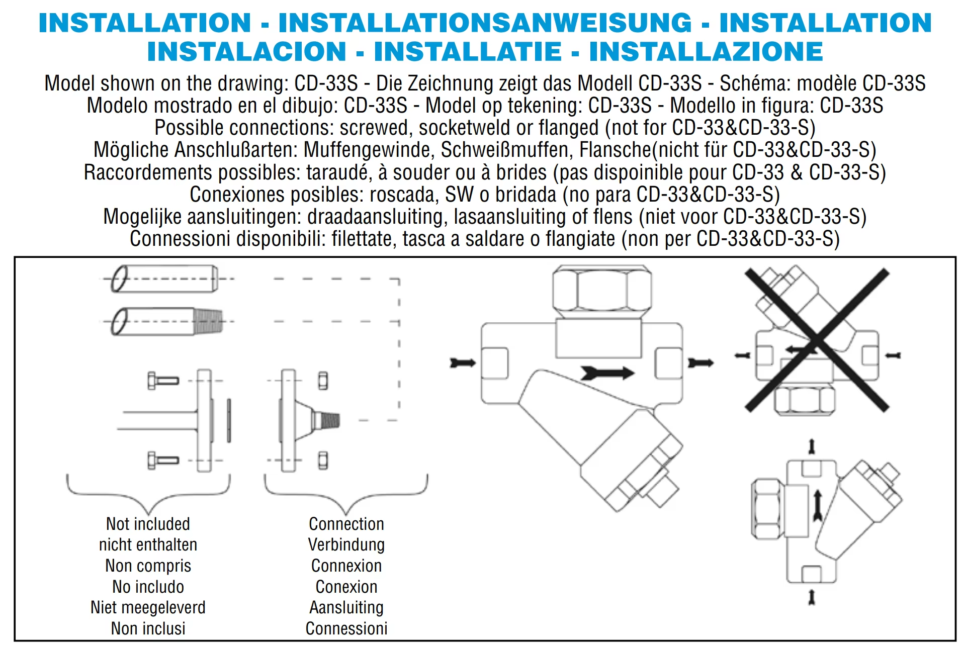 parameters CD3300 DISC STEAM TRAP