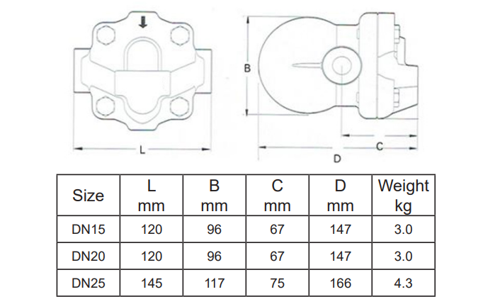 Screwed FT44 Float Steam Trap