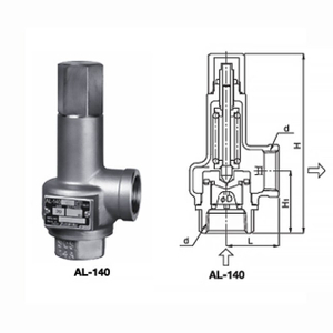 High Pressure AL-140 Series Safety Valve Popping Type Relief for Steam & Air & Oil Applications