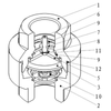 Compact Screwed Check Valve DCV Spring Loaded Backflow Prevention