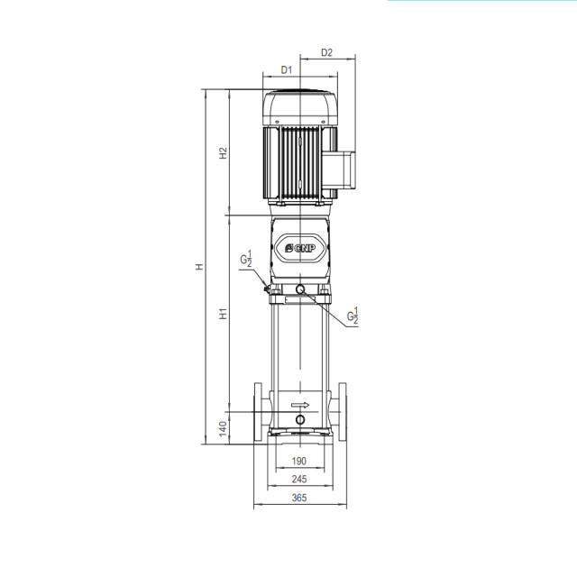 Energy-Efficient Compact Stainless Steel Water Pump CDL/CDLF Light Vertical Multi-Stage Centrifugal Pump Easy-to-Dismantle Seal