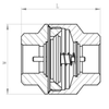 Compact Screwed Check Valve DCV Spring Loaded Backflow Prevention