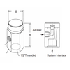 Stainless Stee Vacuum Breaker | Vertical Mount for Heat Exchanger & Jacketed Vessel Protection