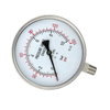 Dual Scale Pressure Gauge 0-10 Bar 304/316 Stainless Steel for Steam Systems
