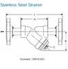 CE Series Y Type Stainless Steel Filter for High Water Steam Equipment 100X100/30X30 Mesh General Application