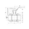 3-Piece Ball Valve | WCB/CF8 Body for Corrosive Media & Food Processing Systems