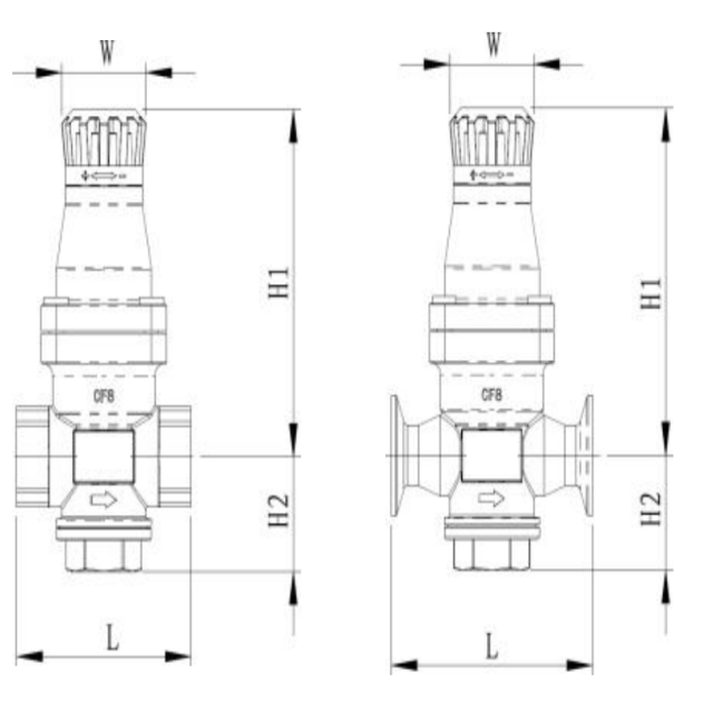 YP-R1/YP-C1 Stainless Steel Pressure Reducing Valve For Pharmaceutical & Food Industry