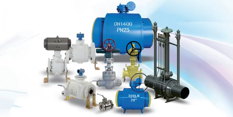 Overview Drawing of Natural Gas Ball Valves